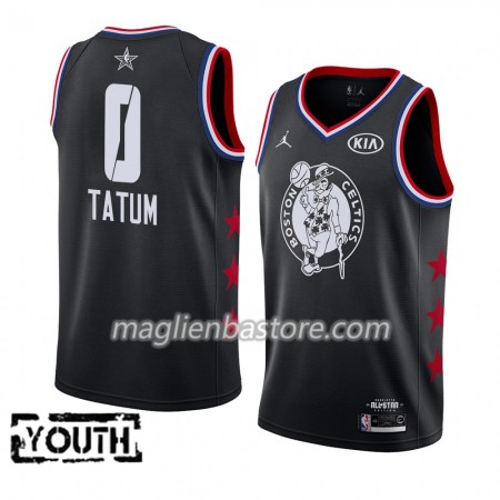Maglia Boston Celtics Jayson Tatum 0 2019 All-Star Jordan Brand Nero Swingman - Bambino